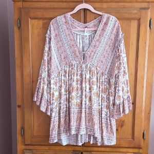 Free People Multicolor Boho Blouse